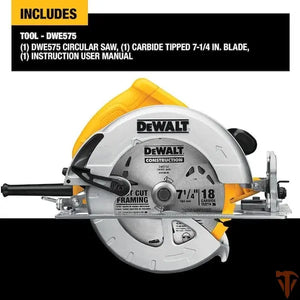 DeWalt 7-1/4 inch circular saw DWE575 powerful corded saw for wood cutting