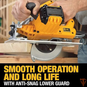 DeWalt DWE575 lightweight circular saw side view high performance cutting tool