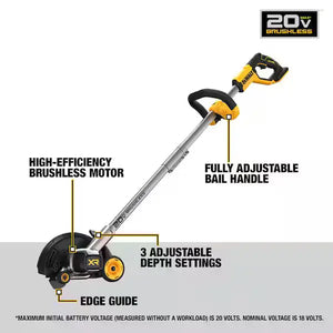 DEWALT 20V MAX 7.5 in. Cordless Battery Lawn Edger (Tool Only) – Open Box | SKU 1006841657 DEWALT