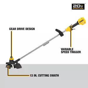 DEWALT 20V MAX 13 in. Cordless Battery Powered String Trimmer (Tool Only) DEWALT
