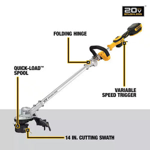 20V MAX Cordless Battery Powered String Trimmer & Blower Combo Kit with 4 Ah Battery & Charger