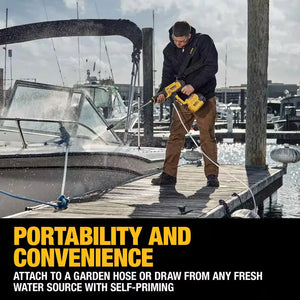 DEWALT DCPW1000X1 60V Cordless Pressure Washer - 1000 PSI, 1.0 GPM