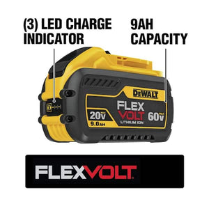 DEWALT DCB609 DEWALT DCB609 FLEXVOLT 20V/60V MAX Lithium-Ion 9.0Ah Battery - Open Box | #condition_open-box