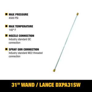 DEWALT spray wand 4500 PSI universal fit