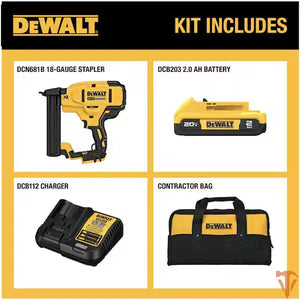 DeWalt DCN681D1 brushless narrow crown stapler front view