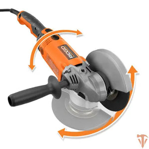 RIDGID 15 Amp 7 in. Twist Handle Angle Grinder – Heavy-Duty Cutting Power (Open Box) ridgid