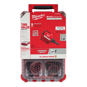 Milwaukee 49-56-9295 BIG HAWG Carbide Hole Saw Kit 9 Piece