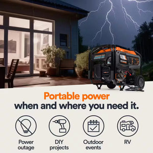 Generac 80112 GP7500E Dual Fuel Generator - 9400W Electric Start