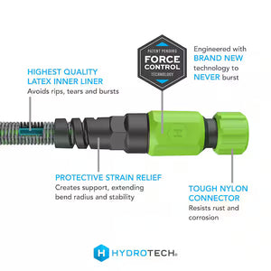 Hydrotech 5/8 in diameter 50 ft expandable garden water hose lightweight