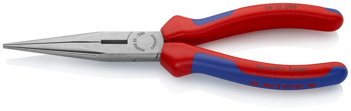 Knipex Long Nose Pliers With Side Cutter 8" 26 12 200 Knipex