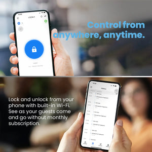 Lockly PGK7SWHKSN PIN Genie Pro Wi-Fi Smart Lock - Satin Nickel