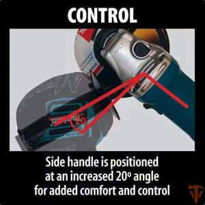 Makita 6 Amp Corded 4 in. Lightweight Angle Grinder with Grinding Wheel, Wheel Guard, Side Handle, Hard Case Open Box Makita