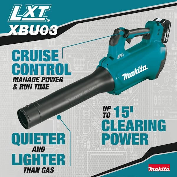 Makita XBU03SM1 18V LXT 459 CFM Leaf Blower Kit