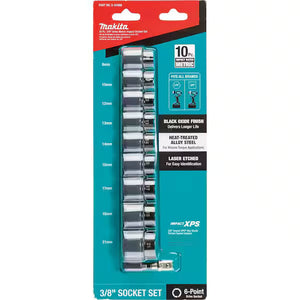 Makita E-01688 Shallow Metric Socket Set