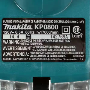 Makita KP0800K handheld wood planer 6.5 amp