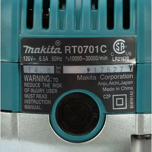 Makita 6.5 Amp Variable Speed Compact Router Fixed Base Makita