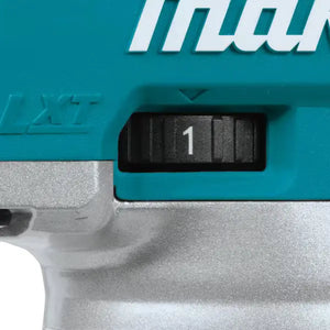 brushless Makita variable router close up view