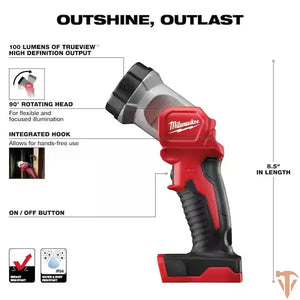 Milwaukee M18 18-Volt Lithium-Ion Cordless 100 Lumens LED Flashlight (Tool-Only) Milwaukee