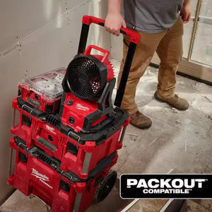 Milwaukee M18 Brushless Cordless PACKOUT Jobsite Fan – Portable Jobsite Cooling (Tool Only, Open Box) Milwaukee