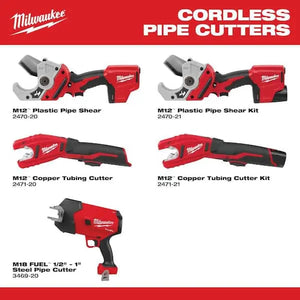 Milwaukee M12 12V Cordless Copper Tubing Cutter (Tool Only) – Open Box | SKU 2471-20 Milwaukee