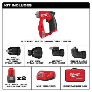 Milwaukee M12 installation drill 4 in 1