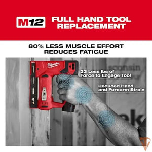 Milwaukee 2447-20 M12 12V cordless 3/8 in crown stapler open box tool only