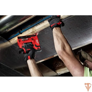 Milwaukee M12 crown stapler 12V cordless 3/8 inch staple gun tool