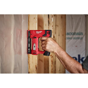 3/8 inch crown stapler by Milwaukee close up view
