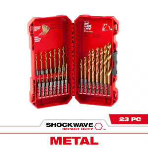 Milwaukee SHOCKWAVE Impact Duty Titanium Twist Drill Bit Set (23-Piece) – Model 1001294662 Milwaukee