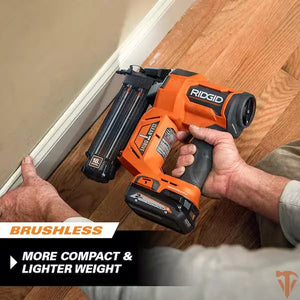 RIDGID 18V Brushless 18-Gauge Brad Nailer Tool Only Husky