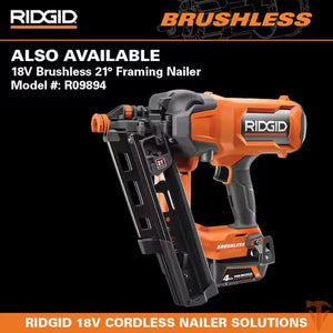 RIDGID Pneumatic 21-Degree 3-1/2 in. Round Head Framing Nailer ridgid