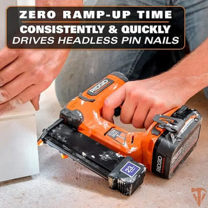 RIDGID 18V Cordless 23-Gauge 1-3/8 in. Headless Pin Nailer – Tool Only – Open Box ridgid