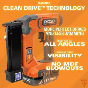 RIDGID 18V Cordless 23-Gauge 1-3/8 in. Headless Pin Nailer – Tool Only – Open Box ridgid