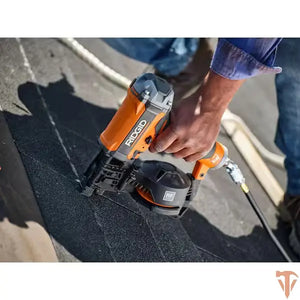 RIDGID Pneumatic 15 Deg. 1-3/4 in. Coil Roofing Nailer ridgid