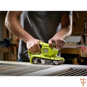 RYOBI 6 Amp Corded 3 in. x 18 in. Portable Belt Sander – Open Box, Barely Used RYOBI