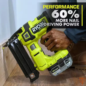 RYOBI ONE+ HP 18V Brushless AirStrike 18-Gauge Brad Nailer – Pro Finish Power (Tool Only, Open Box) RYOBI
