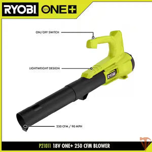 RYOBI ONE+ 18V Cordless Leaf Blower, 90 MPH 250 CFM (Tool Only) – Open Box | SKU 1006061512 RYOBI