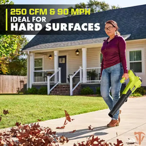 RYOBI ONE+ 18V Cordless Leaf Blower, 90 MPH 250 CFM (Tool Only) – Open Box | SKU 1006061512 RYOBI