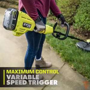 RYOBI ONE+ HP 18V Brushless Whisper Series 15 in. Cordless Battery String Trimmer (Tool Only) RYOBI