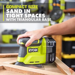 RYOBI ONE+ 18V Cordless Corner Cat Finish Sander – Precision Detail Sanding (Tool Only, Open Box) RYOBI