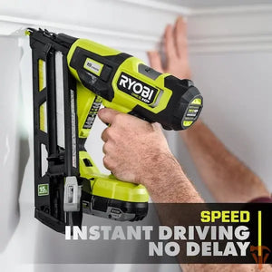 RYOBI ONE+ HP 18V Brushless 15-Gauge 34° Angled Finish Nailer – Pro Finish Power (Tool Only, Open Box) RYOBI