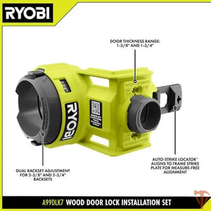 RYOBI Wood Door Lock Installation Kit with Hole Saw & Drill Bits – Open Box RYOBI