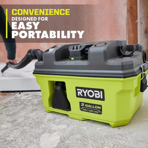 Ryobi PCL734B ONE+ 18V LINK Cordless 3 Gal. Wet/Dry Vacuum Tool Only