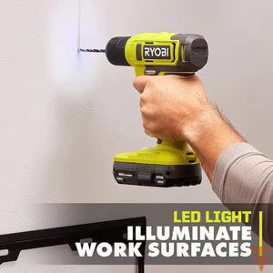 RYOBI ONE+ 18V Cordless 3/8 in. Drill/Driver Kit with 1.5 Ah Battery and Charger Open Box RYOBI
