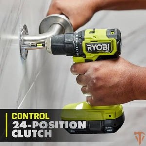 RYOBI ONE+ HP 18V Brushless Cordless Compact 1/2in. Drill/Driver Kit with (2) 1.5 Ah Batteries and Charger RYOBI