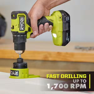 RYOBI ONE+ HP 18V Brushless Cordless Compact 1/2in. Drill/Driver Kit with (2) 1.5 Ah Batteries and Charger RYOBI