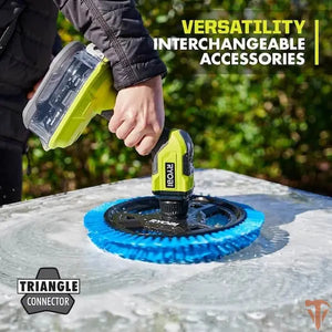 RYOBI ONE+ 18V Cordless VORTEX Power Scrubber – Tool Only – Open Box RYOBI