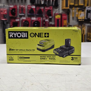 RYOBI PSK005 ONE+ 18V Lithium-Ion 2.0 Ah Compact Battery and Charger Starter Kit - Open Box | #condition_open-box