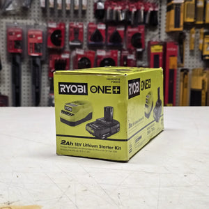RYOBI PSK005 ONE+ 18V Lithium-Ion 2.0 Ah Compact Battery and Charger Starter Kit - Open Box | #condition_open-box