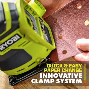RYOBI ONE+ 18V Cordless 1/4 Sheet Sander – Smooth Finish Control (Tool Only, Open Box) RYOBI